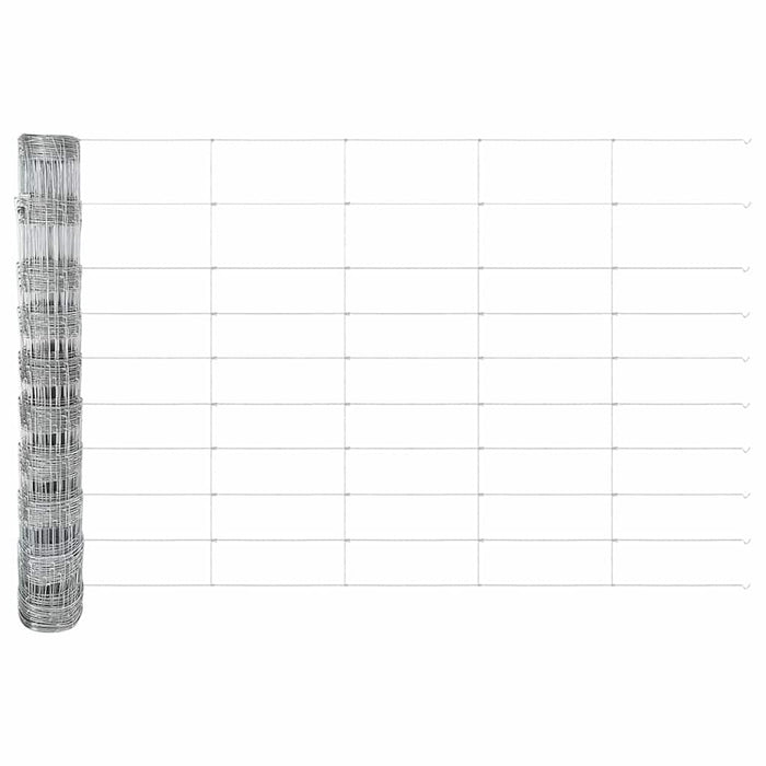 Gard pentru câmp Argintiu 25 x 1 m Oțel galvanizat - WALTI WALTI