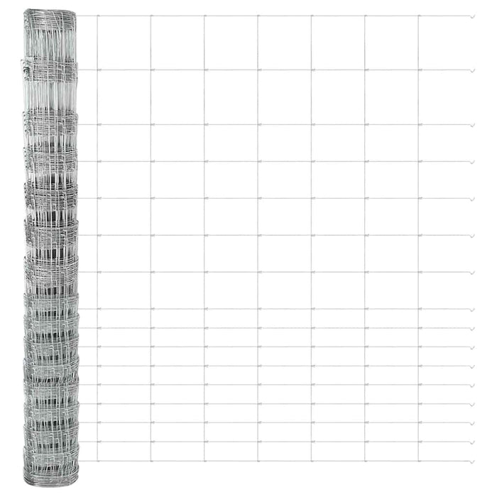 Gard pentru câmp Argintiu 25 x 1,2 m Oțel galvanizat - WALTI WALTI