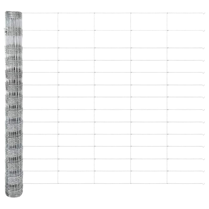 Gard pentru câmp Argintiu 25 x 1,4 m Oțel galvanizat - WALTI WALTI