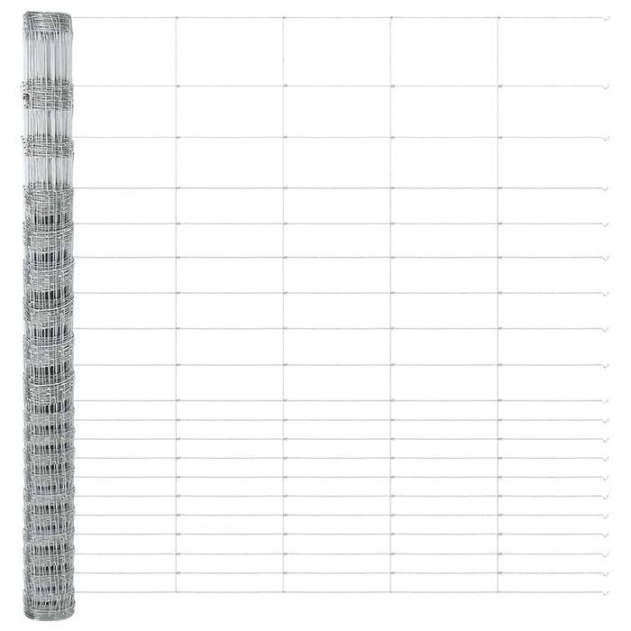 Gard pentru câmp Argintiu 25 x 1,6 m Oțel galvanizat - WALTI WALTI