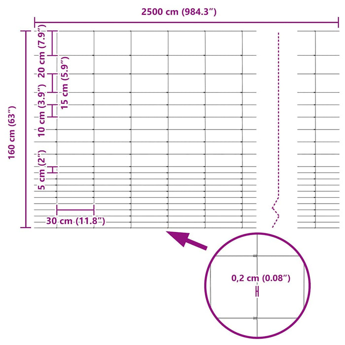 Gard pentru câmp Argintiu 25 x 1,6 m Oțel galvanizat - WALTI WALTI