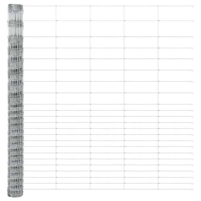 Gard pentru câmp Argintiu 25 x 1,6 m Oțel galvanizat - WALTI WALTI
