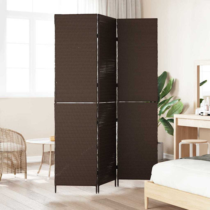 Separator de cameră Pliere Manual Maro 146 x 180 cm poliratan - WALTI WALTI