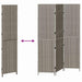 Separator de cameră Pliere Manual Gri 147 x 180 cm poliratan - WALTI WALTI