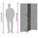 Separator de cameră Pliere Manual Gri 147 x 180 cm poliratan - WALTI WALTI