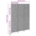 Separator de cameră Pliere Manual Gri 147 x 180 cm poliratan - WALTI WALTI