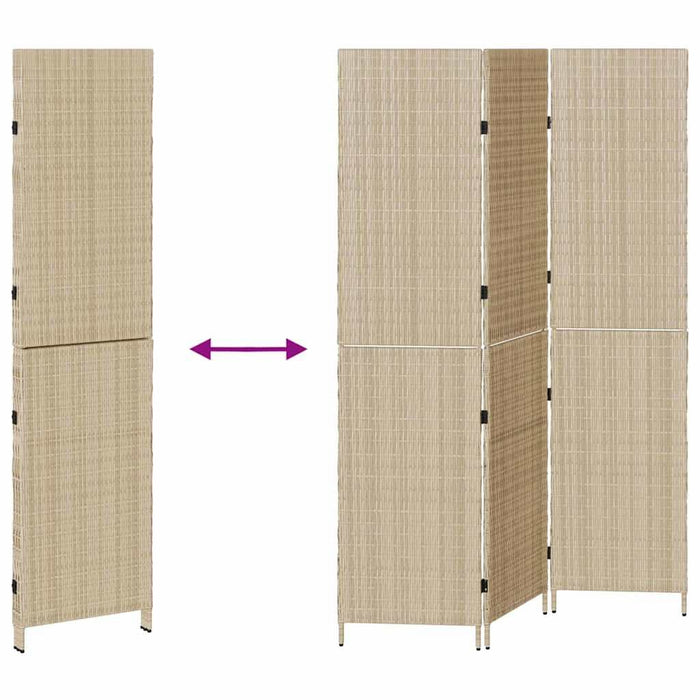 Separator de cameră Pliere Manual Bej 147 x 180 cm poliratan - WALTI WALTI