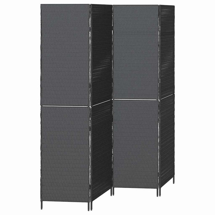 Separator de cameră Manual Negru 195 x 180 cm poliratan - WALTI WALTI