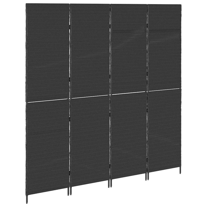 Separator de cameră Manual Negru 195 x 180 cm poliratan - WALTI WALTI
