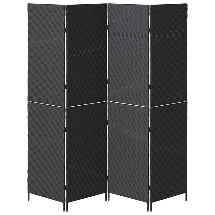 Separator de cameră Manual Negru 195 x 180 cm poliratan - WALTI WALTI