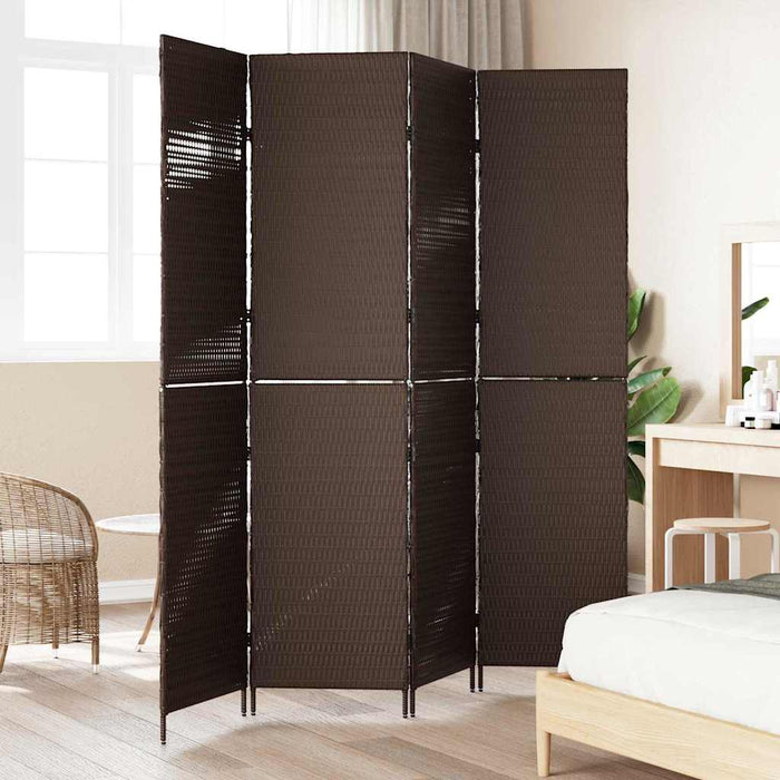 Separator de cameră Pliere Manual Maro 195 x 180 cm poliratan - WALTI WALTI