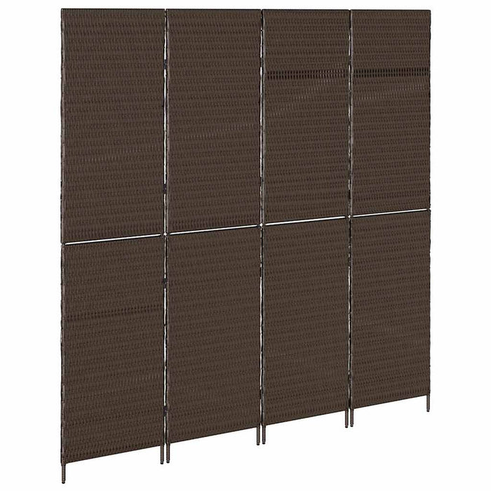 Separator de cameră Pliere Manual Maro 195 x 180 cm poliratan - WALTI WALTI