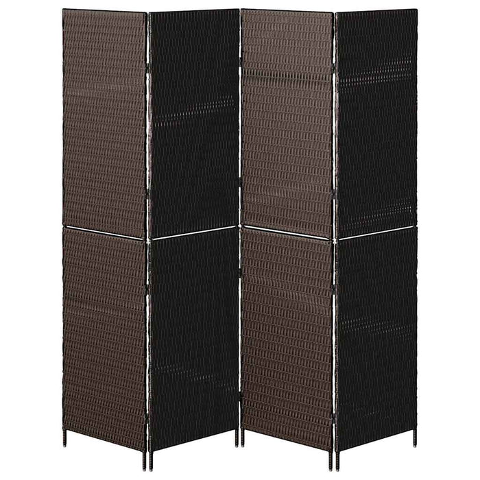 Separator de cameră Pliere Manual Maro 195 x 180 cm poliratan - WALTI WALTI