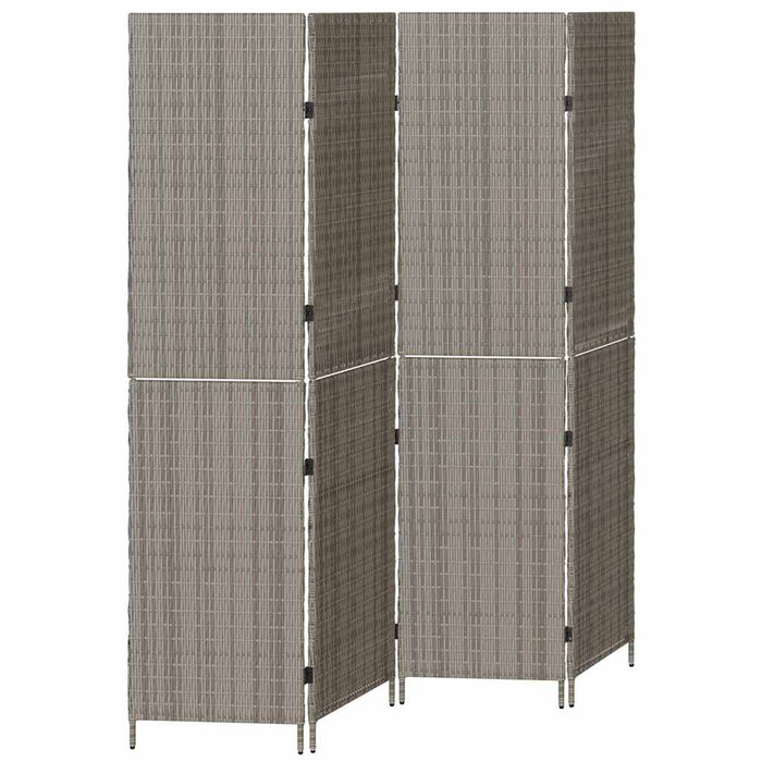 Separator de cameră Pliere Manual Gri 195 x 180 cm poliratan - WALTI WALTI