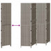 Separator de cameră Pliere Manual Gri 195 x 180 cm poliratan - WALTI WALTI