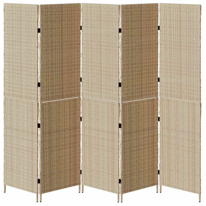 Separator de cameră Pliere Manual Bej 245 x 180 cm poliratan - WALTI WALTI