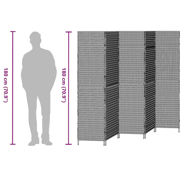 Separator de cameră Pliere Manual Bej 245 x 180 cm poliratan - WALTI WALTI