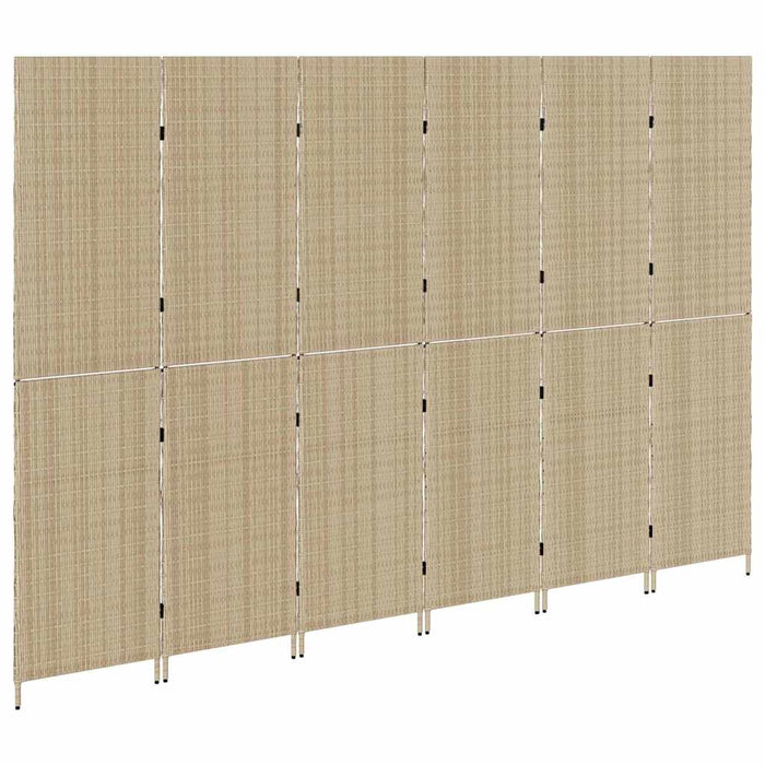 Separator de cameră Pliere Manual Bej 294 x 180 cm poliratan - WALTI WALTI