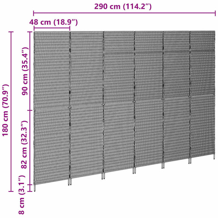 Separator de cameră Pliere Manual Bej 294 x 180 cm poliratan - WALTI WALTI