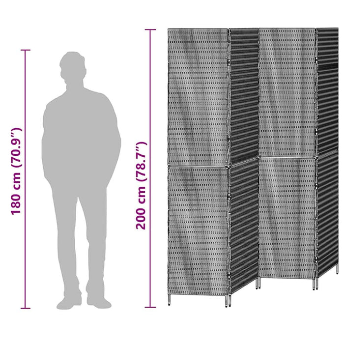 Separator de cameră Pliere Manual Bej 196 x 200 cm poliratan - WALTI WALTI