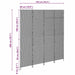 Separator de cameră Pliere Manual Bej 196 x 200 cm poliratan - WALTI WALTI
