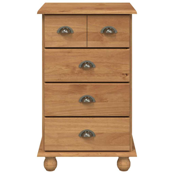 Comodă cu sertar ASKIM Maro 45,8 x 40 x 79 cm Lemn de pin masiv - WALTI WALTI