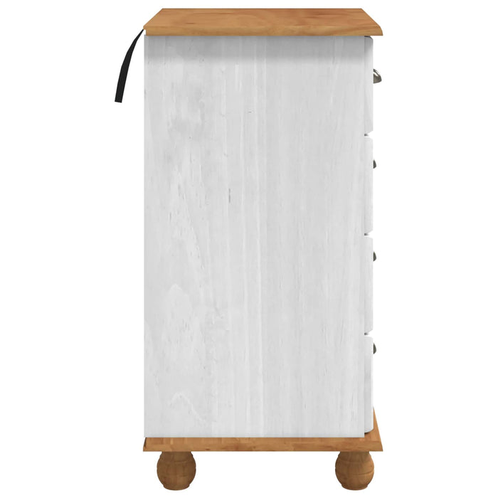 Comodă cu sertar ASKIM Alb 45,8 x 40 x 79 cm Lemn de pin masiv - WALTI WALTI