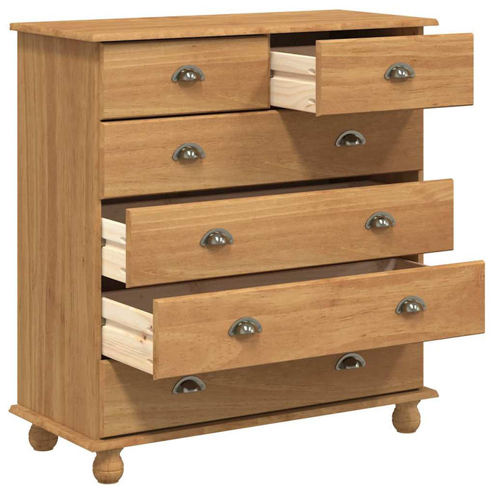 Comodă cu sertar ASKIM Maro 91 x 40 x 95,5 cm Lemn de pin masiv - WALTI WALTI