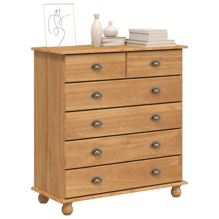 Comodă cu sertar ASKIM Maro 91 x 40 x 95,5 cm Lemn de pin masiv - WALTI WALTI