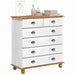 Comodă cu sertar ASKIM Alb 91 x 40 x 95,5 cm Lemn de pin masiv - WALTI WALTI
