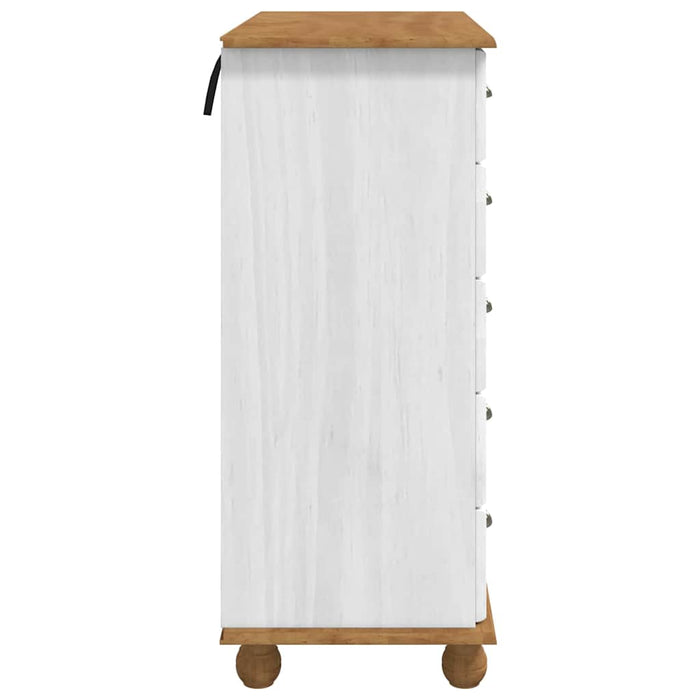 Comodă cu sertar ASKIM Alb 91 x 40 x 95,5 cm Lemn de pin masiv - WALTI WALTI