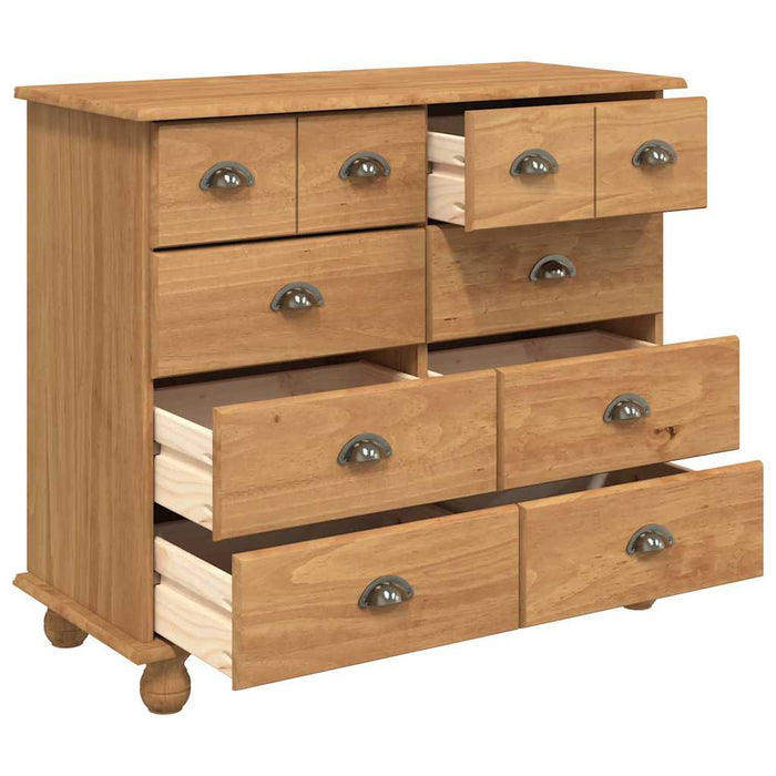 Comodă cu sertar ASKIM Maro 91 x 40 x 79 cm Lemn de pin masiv - WALTI WALTI