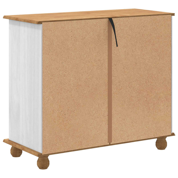 Comodă cu sertar ASKIM Alb 91 x 40 x 79 cm Lemn de pin masiv WALTI