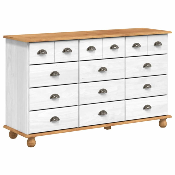 Comodă cu sertar ASKIM Alb 79 x 40 x 133,5 cm Lemn de pin masiv - WALTI WALTI