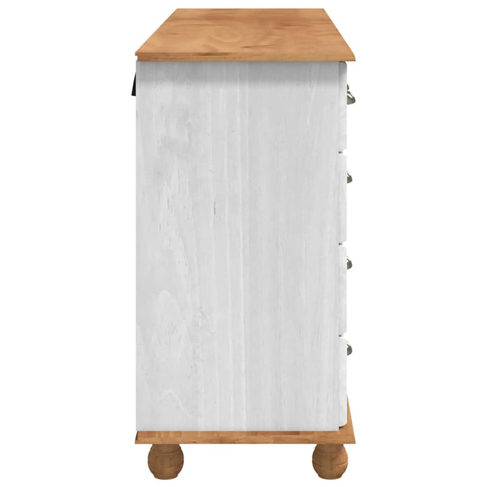 Comodă cu sertar ASKIM Alb 79 x 40 x 133,5 cm Lemn de pin masiv - WALTI WALTI