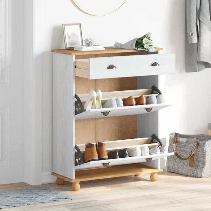 Dulap pentru pantofi cu sertar ASKIM Alb 85 x 35 x 108 cm - WALTI WALTI