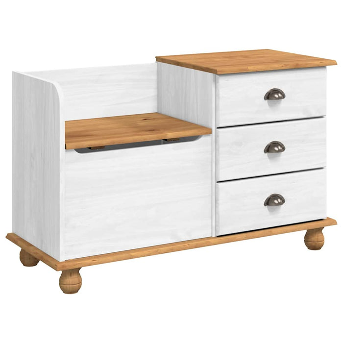 Bancă cu spațiu de depozitare ASKIM Alb 100 x 39 x 62 cm - WALTI WALTI
