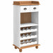 Cabinet pentru vin ASKIM Alb cu Capac de Miere 57 x 37 x 114 cm - WALTI WALTI