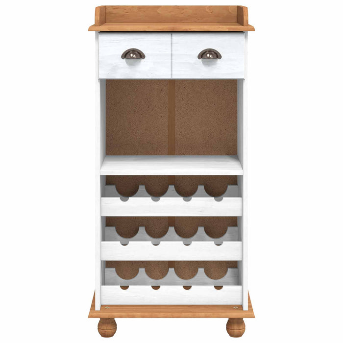 Cabinet pentru vin ASKIM Alb cu Capac de Miere 57 x 37 x 114 cm - WALTI WALTI