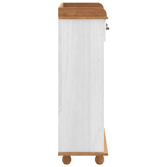 Cabinet pentru vin ASKIM Alb cu Capac de Miere 57 x 37 x 114 cm - WALTI WALTI