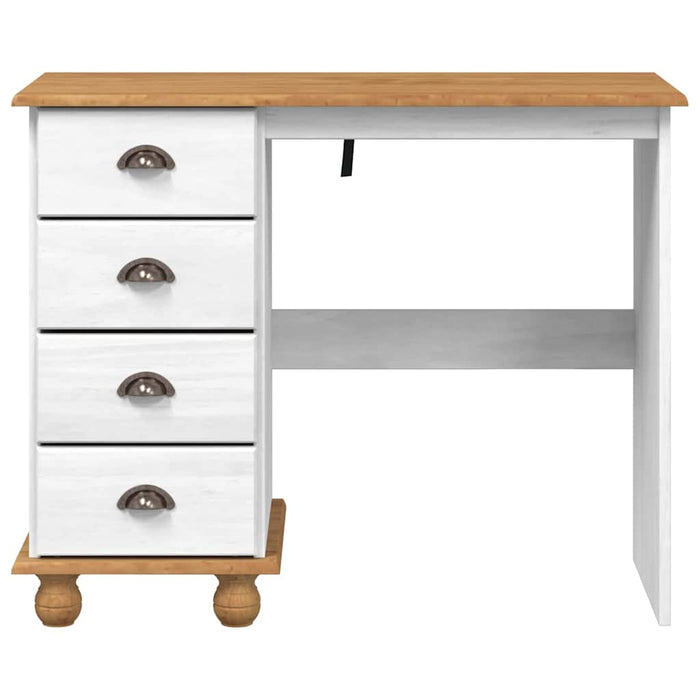 Masă de scris ASKIM Alb 95 x 40 x 75 cm Lemn de pin masiv - WALTI WALTI