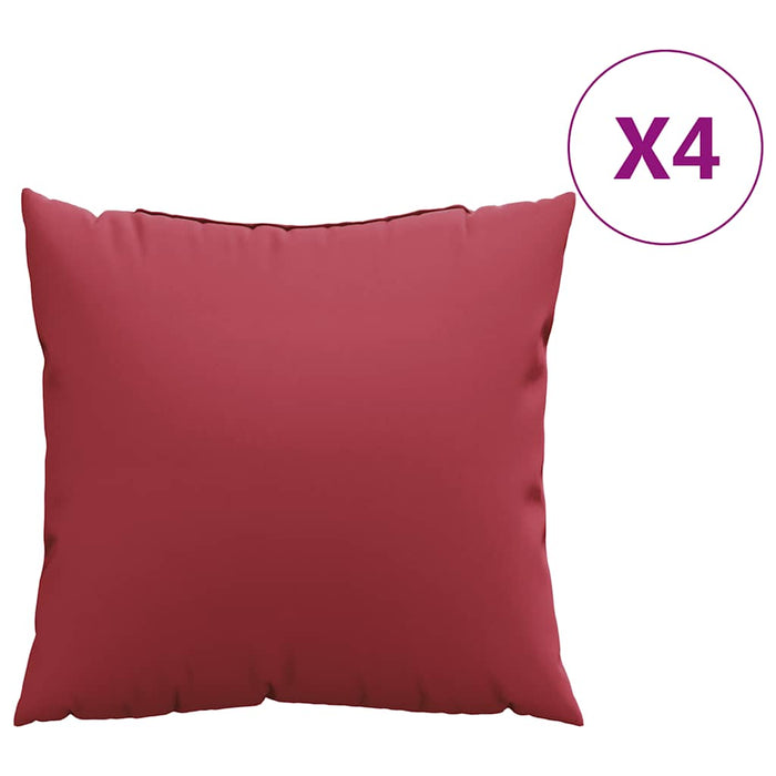 Perne canapea 4 buc. roșu vin 50x50 cm, material textil WALTI