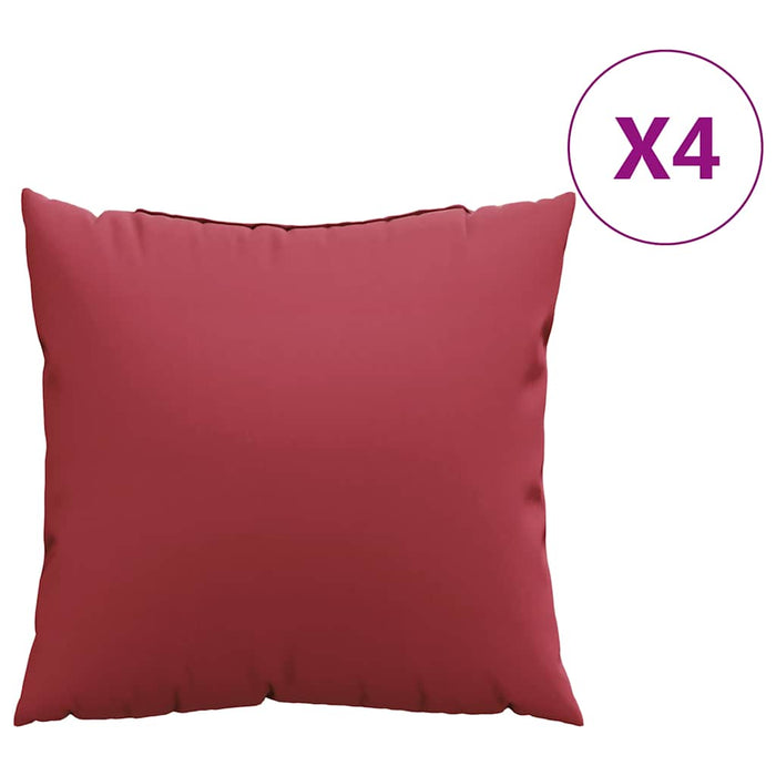 Perne canapea 4 buc. roșu vin 60x60 cm, material textil WALTI