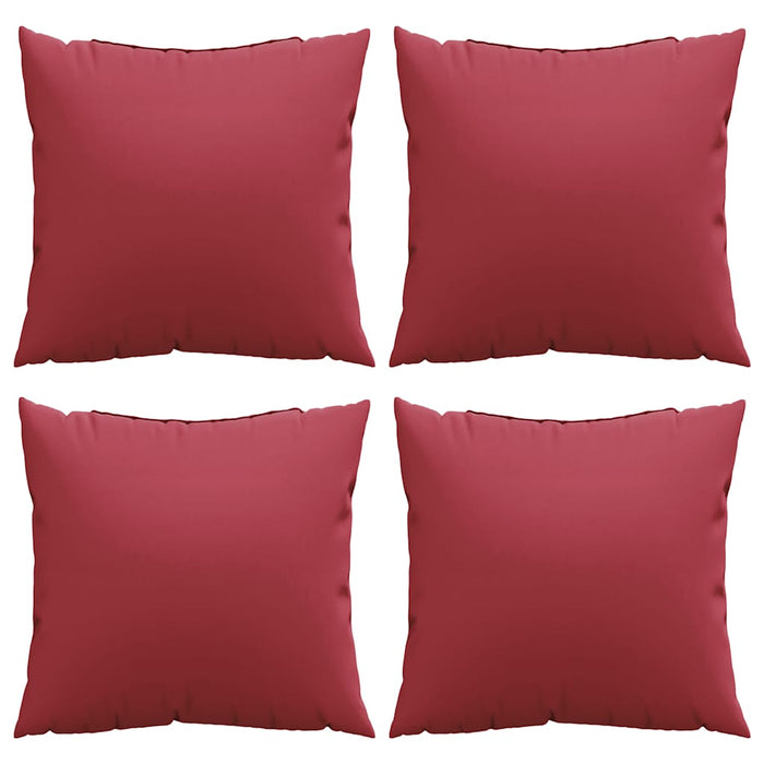 Perne canapea 4 buc. roșu vin 60x60 cm, material textil WALTI