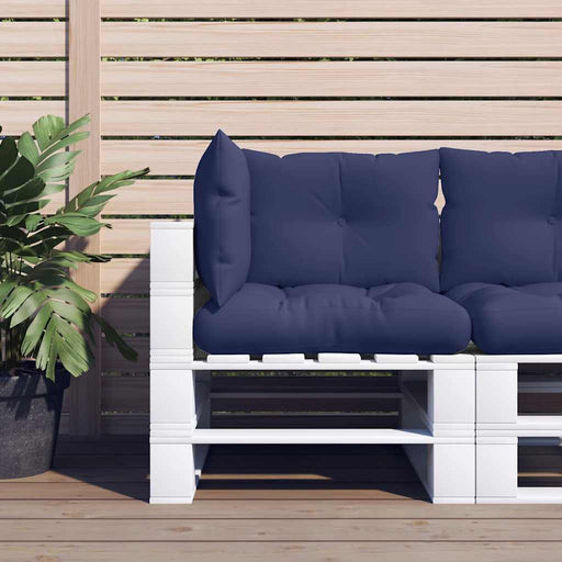 Perne canapea din paleți, 3 buc., bleumarin, textil Oxford - WALTI WALTI
