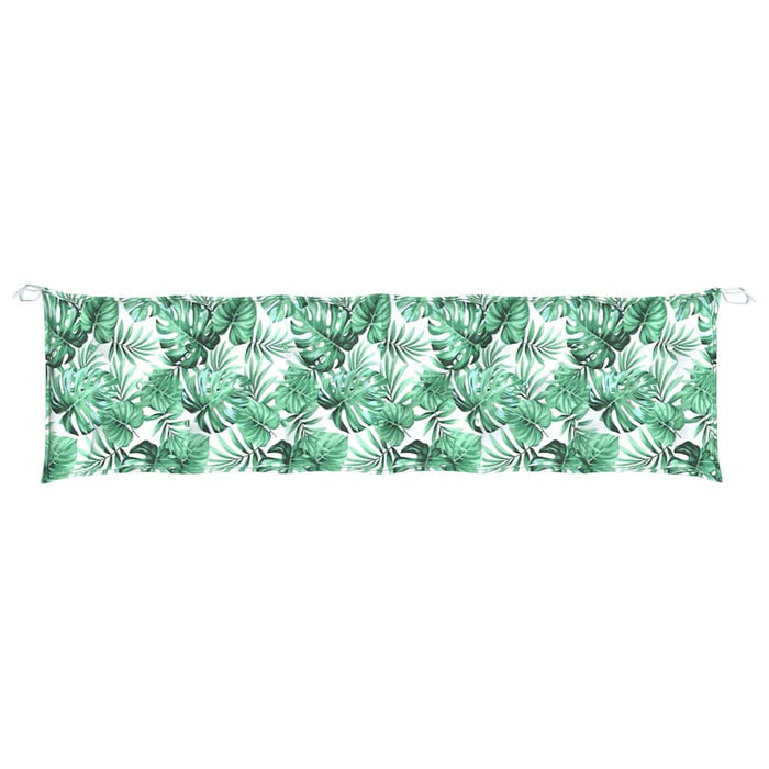 Pernă pentru bancă de grădină cu model frunze, 200x50x7 cm, material Oxford WALTI