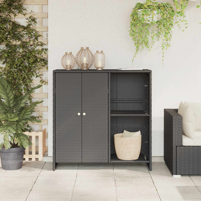 Dulap de depozitare cu raft Negru 100 x 36 x 102 cm Ratan - WALTI WALTI