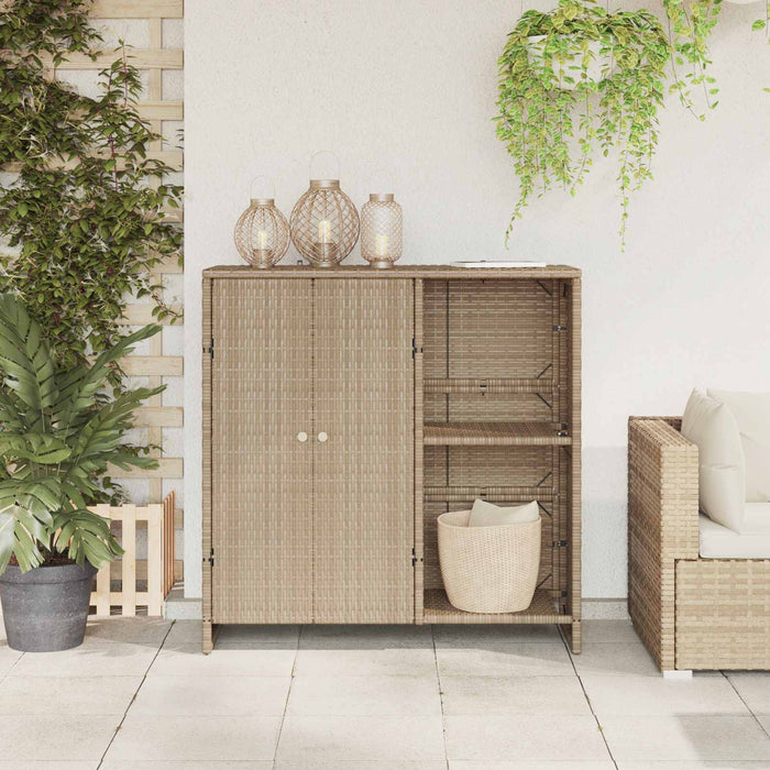 Dulap de depozitare cu raft cu ușă Bej 100 x 36 x 102 cm Ratan - WALTI WALTI