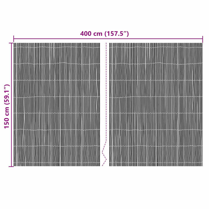 Gard din bambus natural 400 x 150 cm Bambus - WALTI WALTI