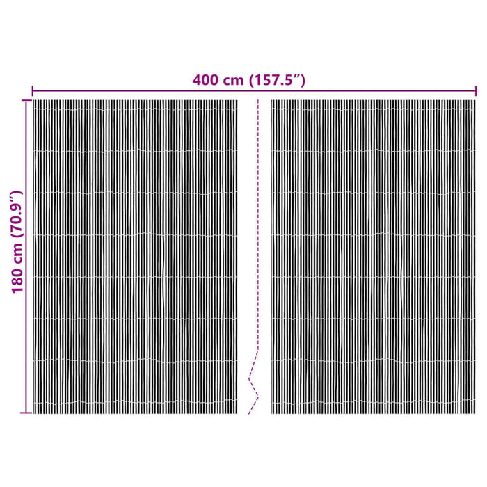 Gard din bambus natural 400 x 180 cm Bambus - WALTI WALTI